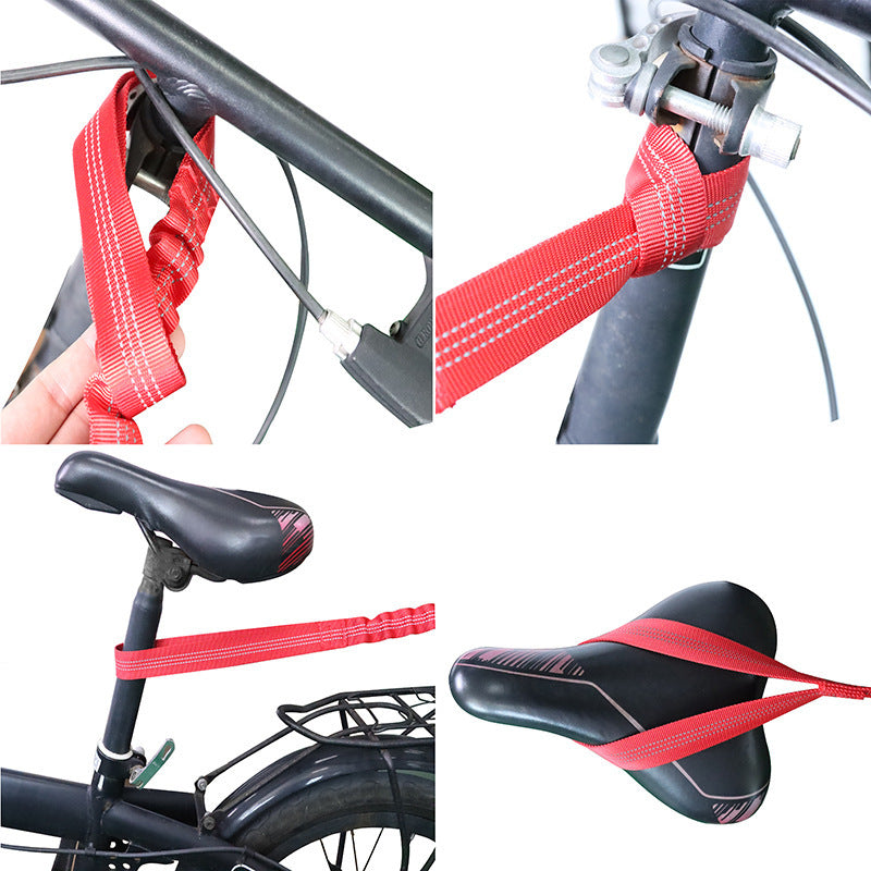 Bicycle Tow Rope Bicycle Traction Rope Mountain Bike Parent-Child Pulling Rope Convenient Trailer Rope