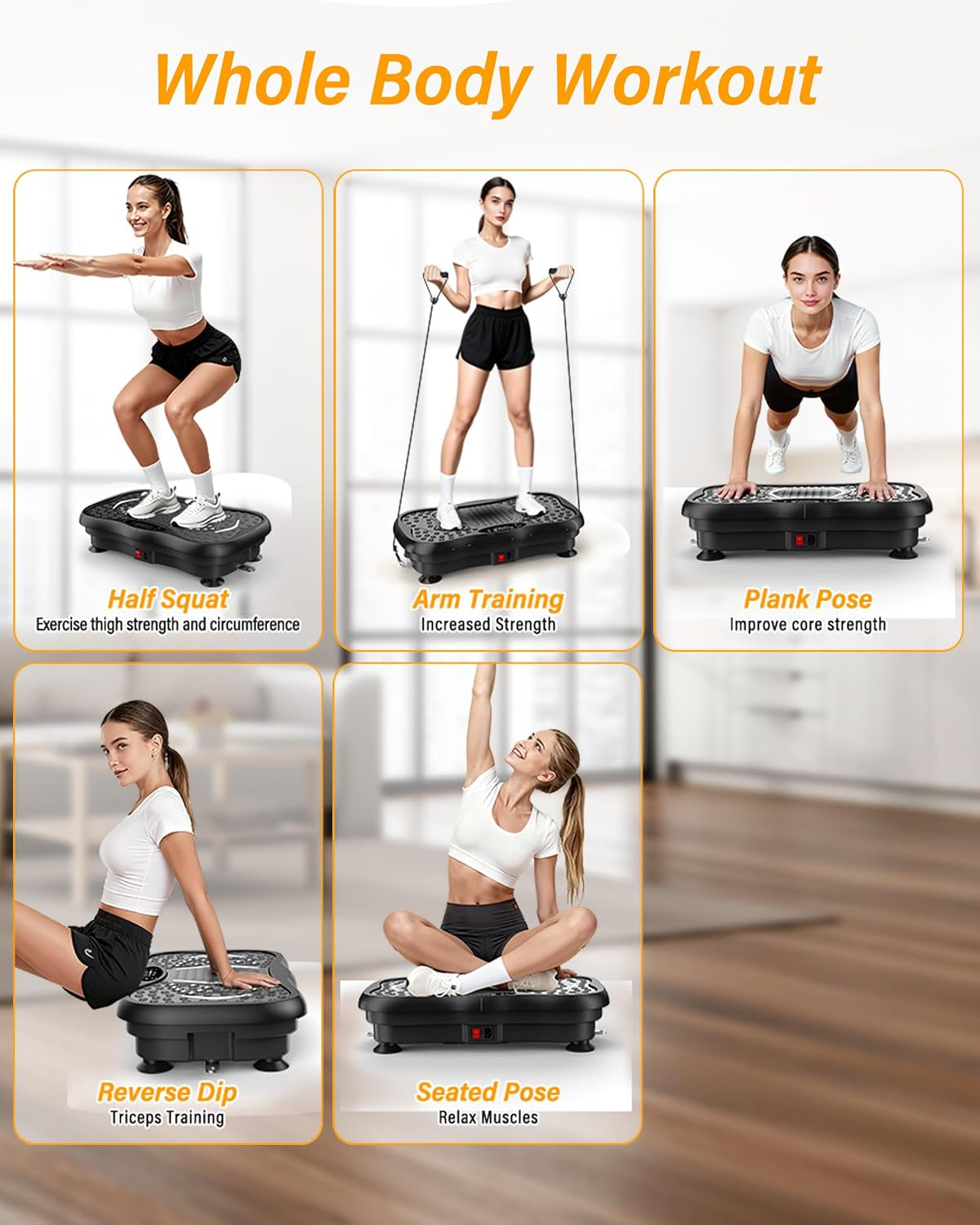 Vibration Plate Exercise Machine, 99 Speeds, 5 Programmes