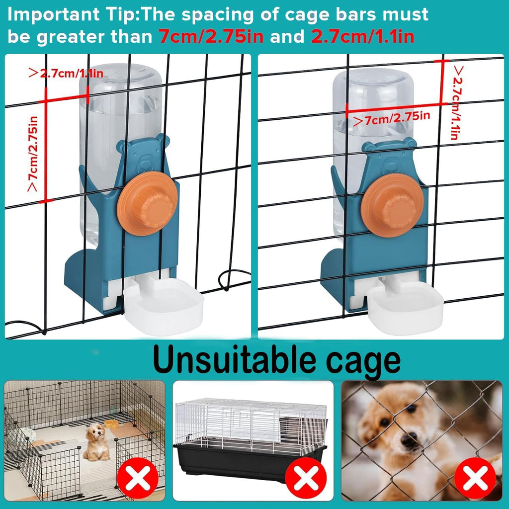 No Mess Bird Feeder Water Dispenser Set, Automatic Parrot Feeder Cage Accessories, Clear Parakeet Seed Container Food Feeder Drinker for Cage, Cockatiel Finch Lovebirds Budgies Canary (Set-A)