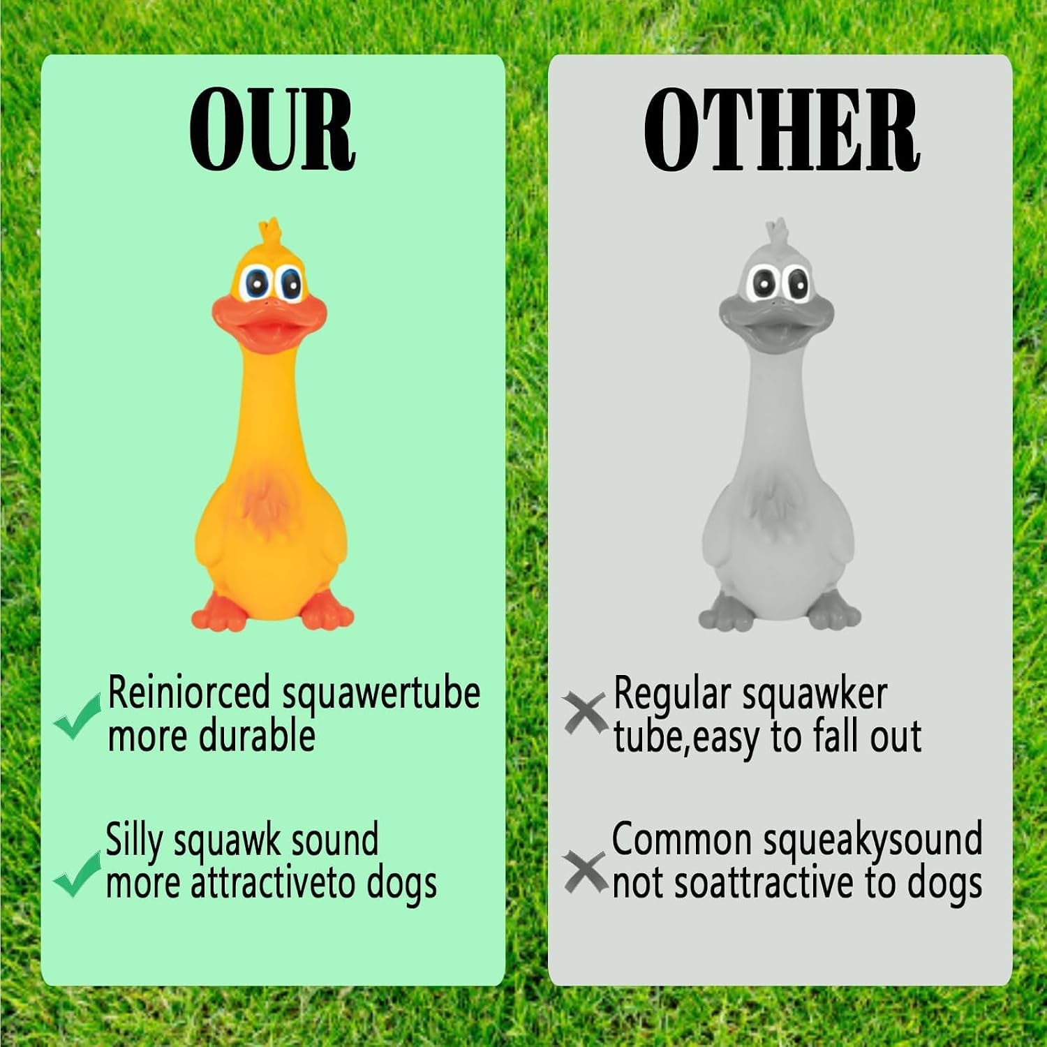 3Pcs Rubber Dog Toys, Squeaky Dog Toys, Rubber Chicken Duck Toys Sound Latex Duck Toy for for Family Interaction Pets Home Pool