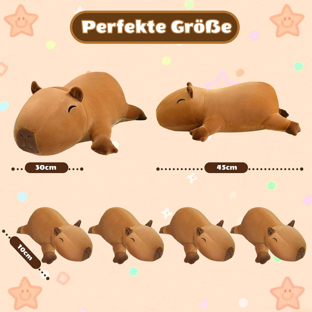 Capybara Plush Toy, Capybara with 4 Babies Inside, Soft Plush Toys
