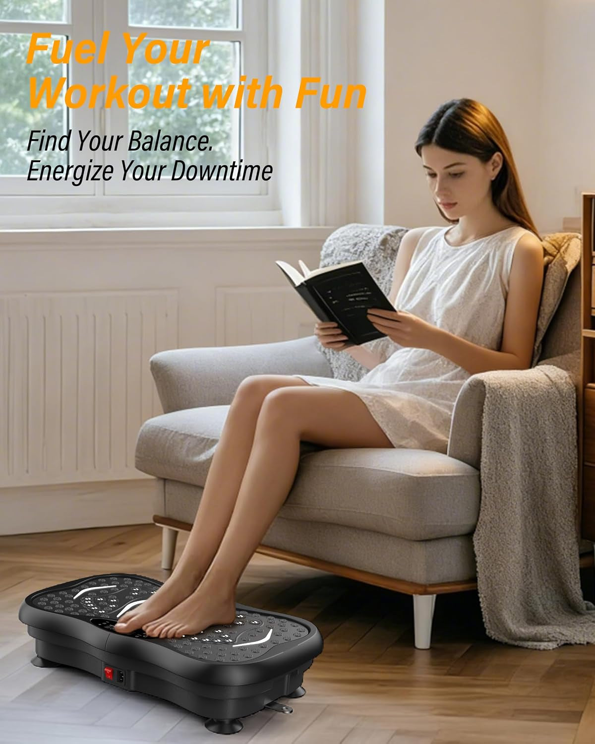 Vibration Plate Exercise Machine, 99 Speeds, 5 Programmes