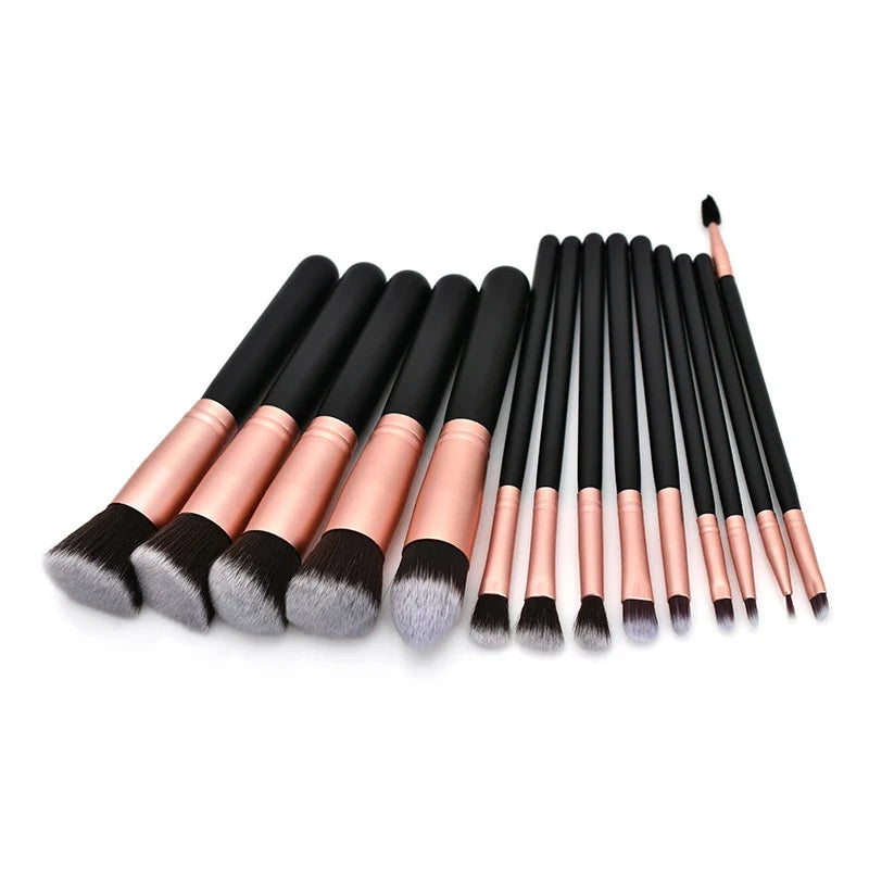 14Pcs Makeup Brush Set with Free Sponge
