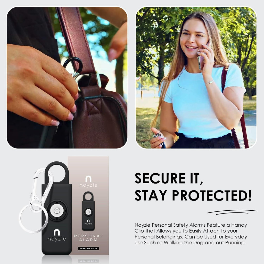 Personal Alarm  Personal Safety Alarm with LOUD 125Db Siren and 200-Lumen Strobing LED Light - Self Defence Rope Alarm Keyring Keychain for Women, Men, Elderly & Dog Walkers