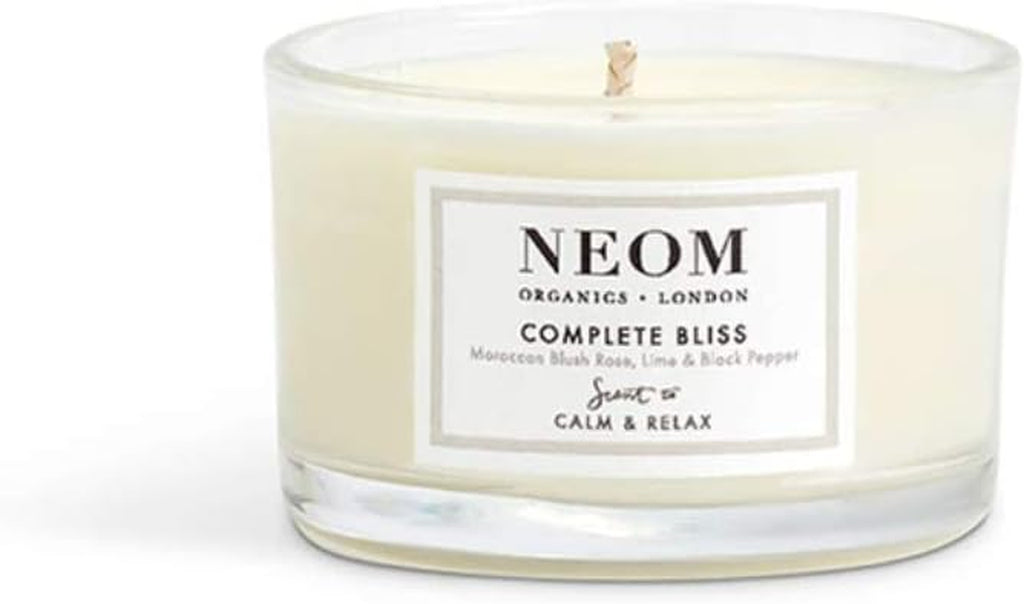 - Complete Bliss Scented Candle, Travel Size | Blush Rose, Lime & Black Pepper | Essential Oil Aromatherapy Candle | Scent to De-Stress