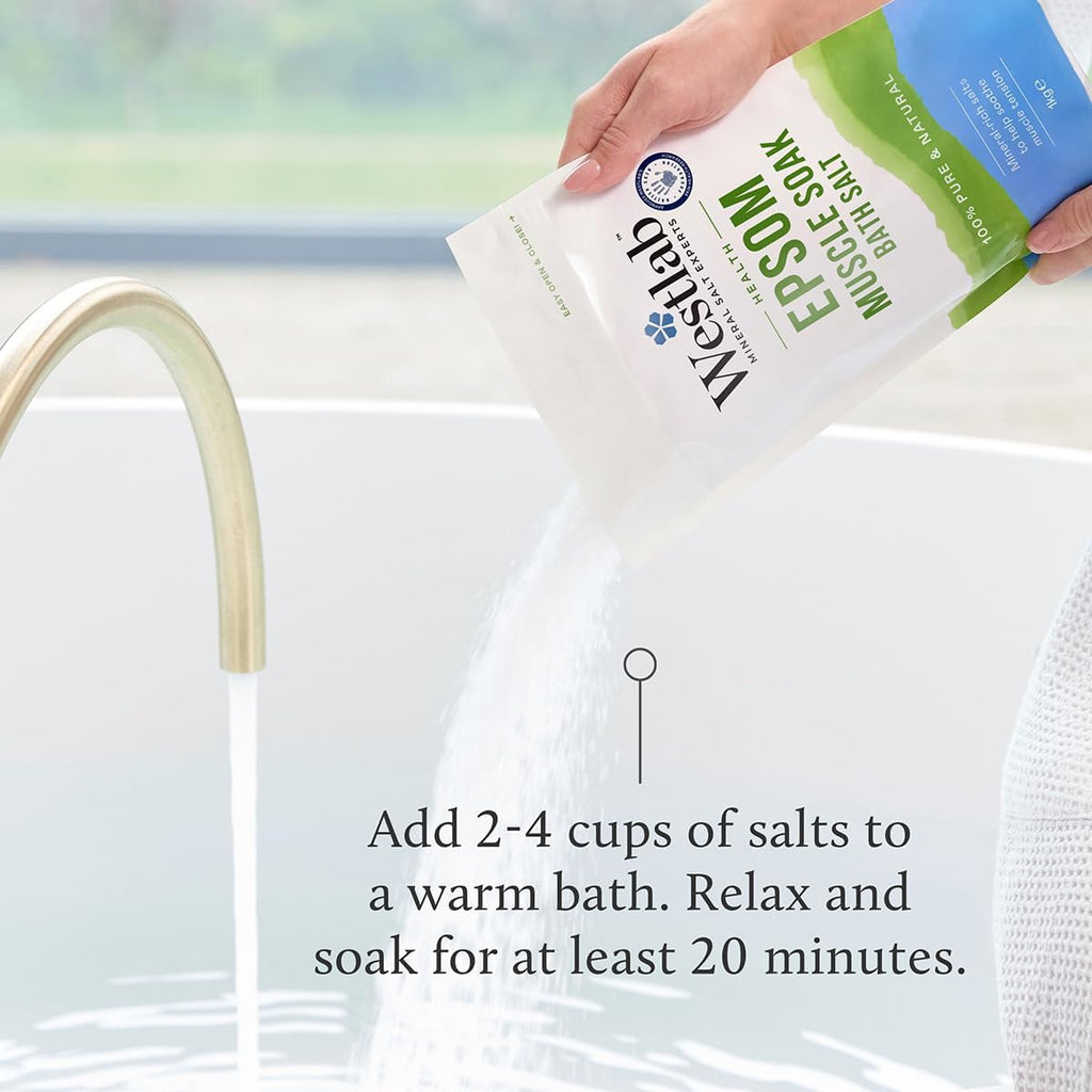 Reviving Epsom Salt | 1Kg Resealable Pouch | Pure and Unscented, Pack of 1