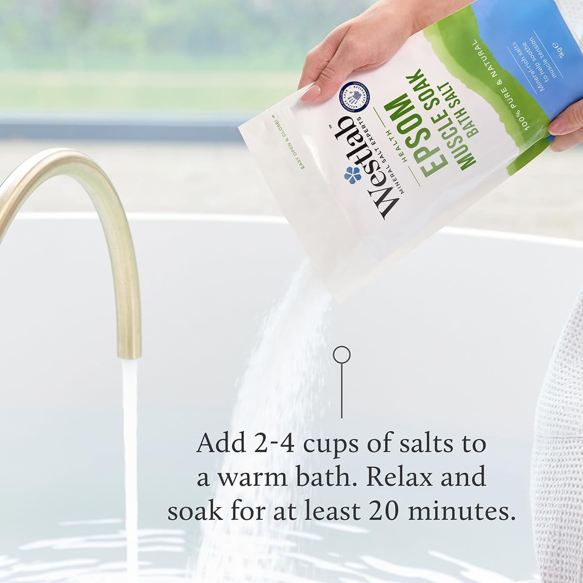 Reviving Epsom Salt | 1Kg Resealable Pouch | Pure and Unscented, Pack of 1