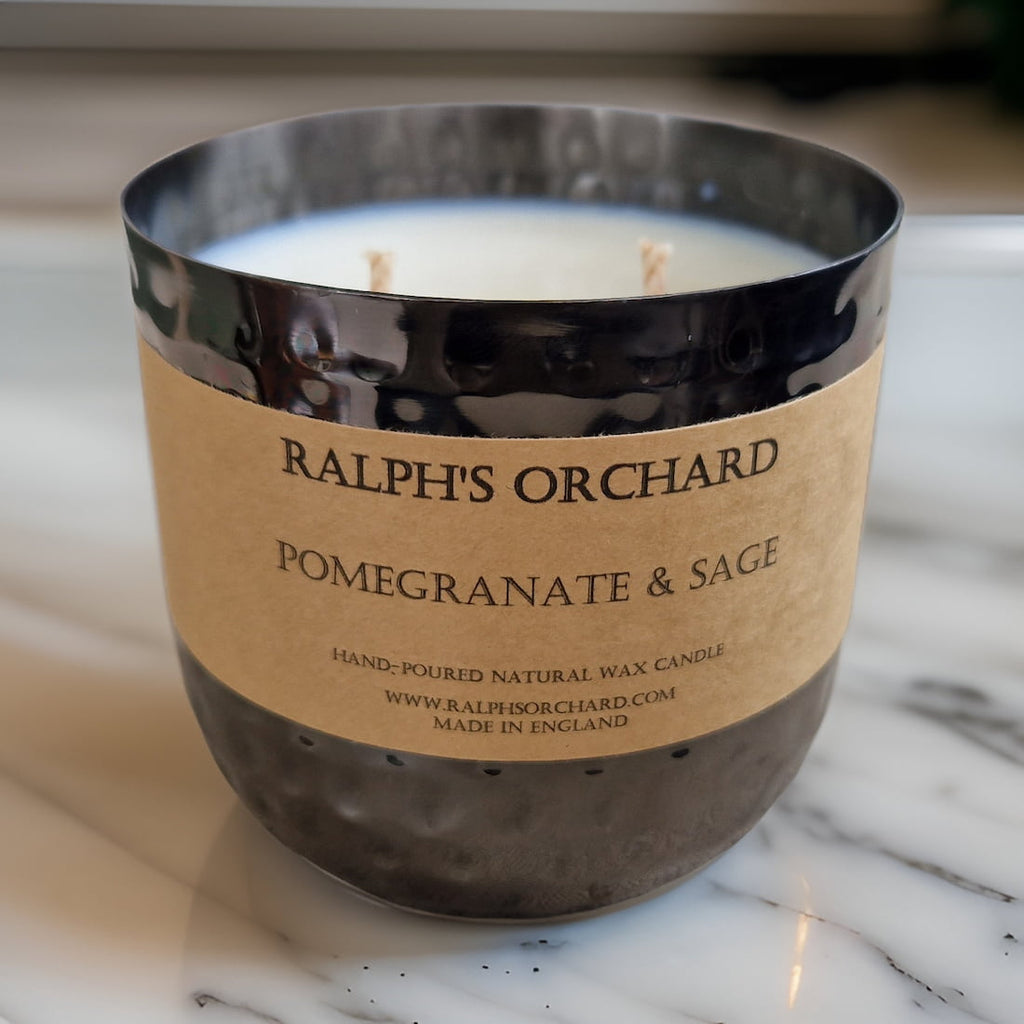 2-Wick Dimpled Black Candles-10