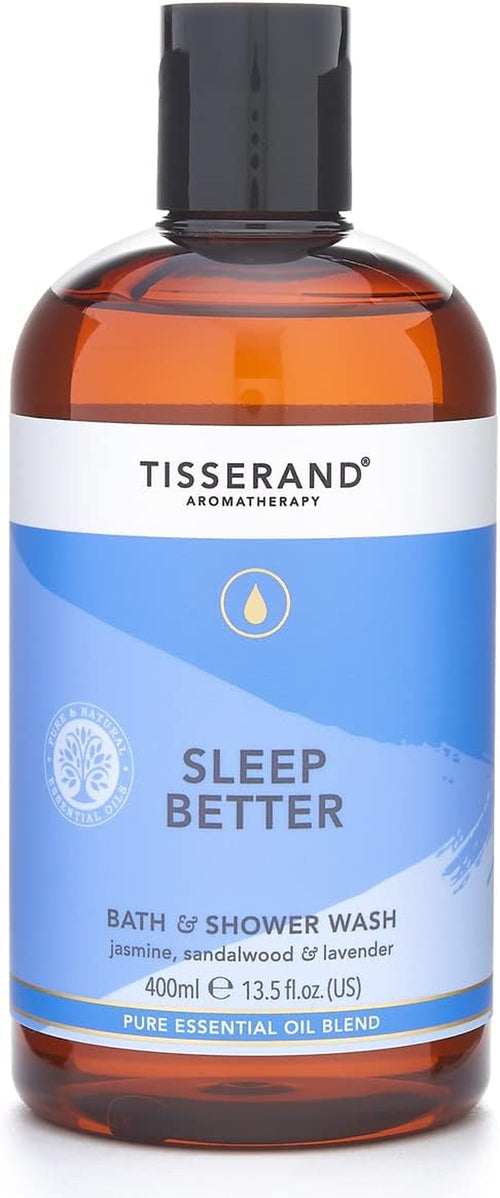 - Sleep Better - Bath & Shower Wash - Lavender, Jasmine & Sandalwood Essential Oils - 100% Natural Pure Essential Oils - 400Ml