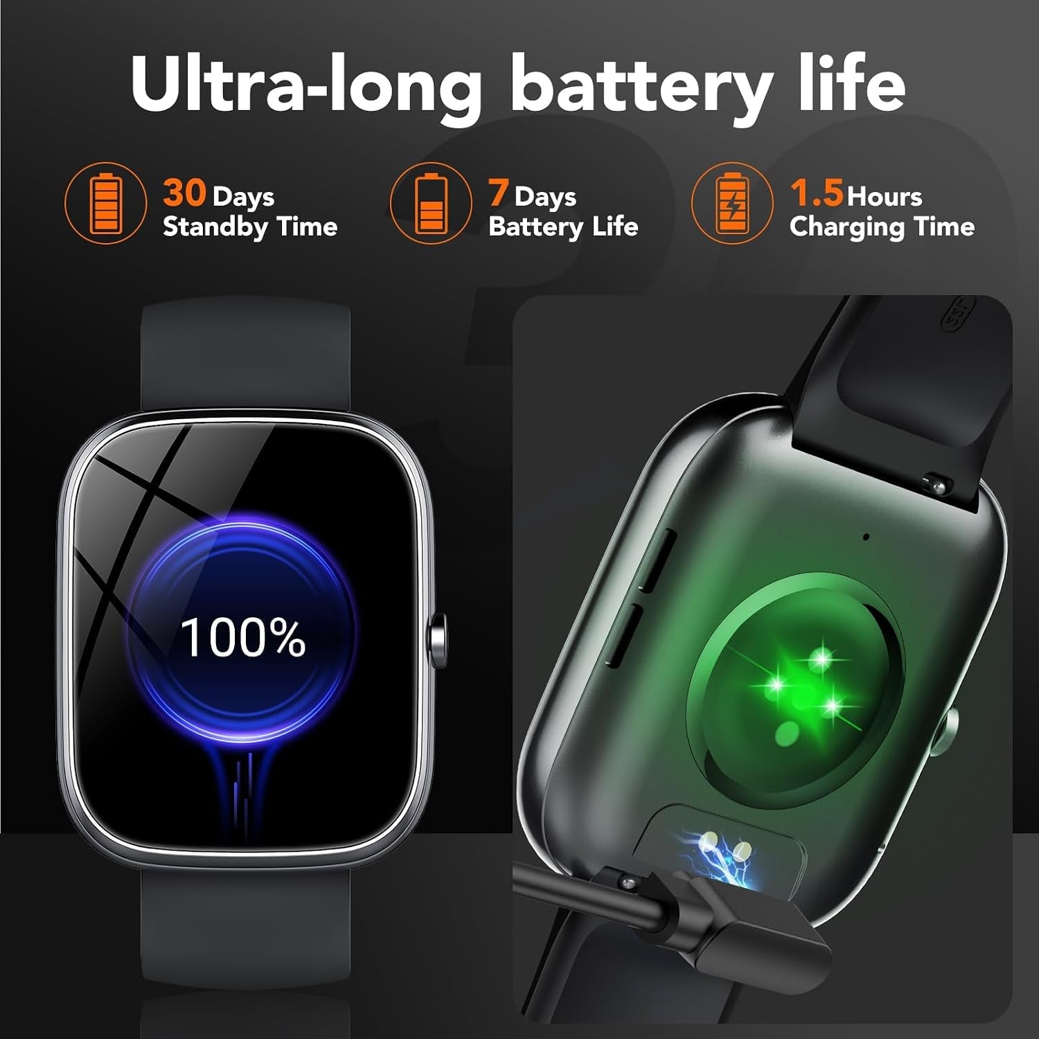 AI Voice Assistant Smart Watch for Men Women, Answer/Make Call,1.91''Hd Screen Fitness Watch with Heart Rate/Sleep Spo2 Monitor/Step Counter,115+ Sport Modes,Ip68 Waterproof Smartwatch for Android Ios