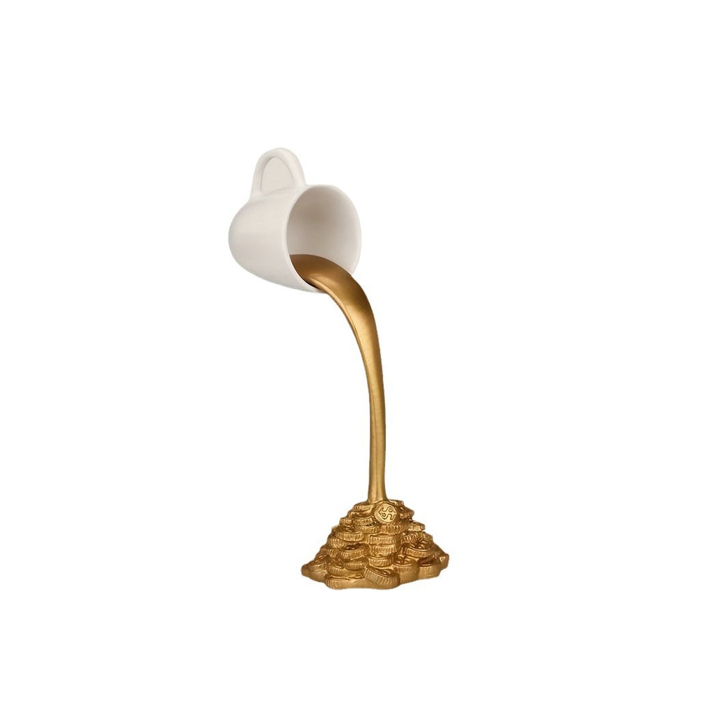 Decorative ornament floating coffee cup resin ornament home ornament floating coffee cup ornament