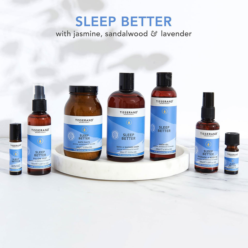 - Sleep Better - Bath & Shower Wash - Lavender, Jasmine & Sandalwood Essential Oils - 100% Natural Pure Essential Oils - 400Ml