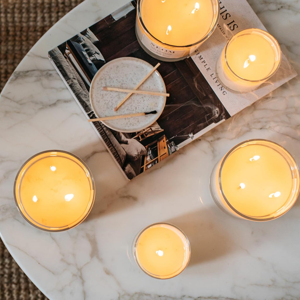 - Complete Bliss Scented Candle, 3 Wick | Blush Rose, Lime & Black Pepper | Essential Oil Aromatherapy Candle | Scent to De-Stress