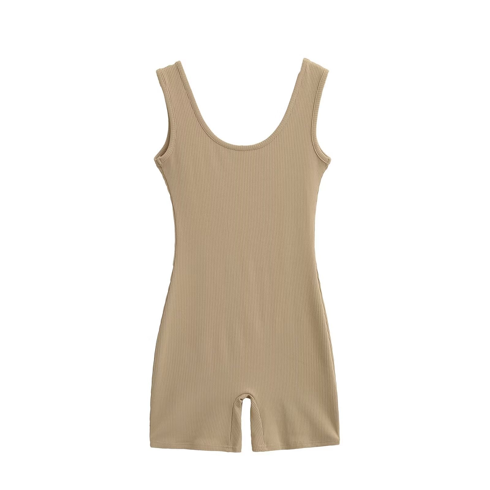 Large backless yoga jumpsuit shorts