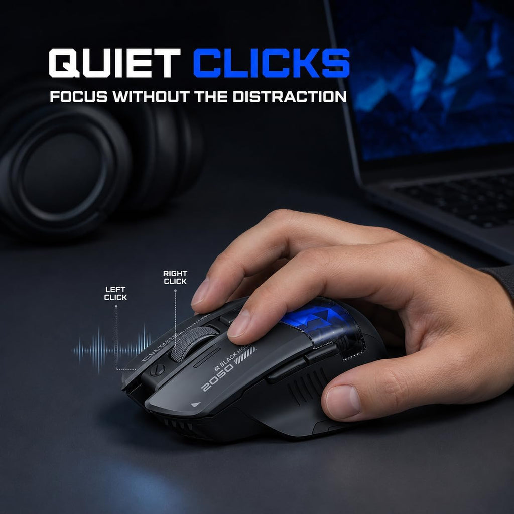 A9 V2 Explorer Wireless Gaming Mouse, 12800 DPI Silent Mouse