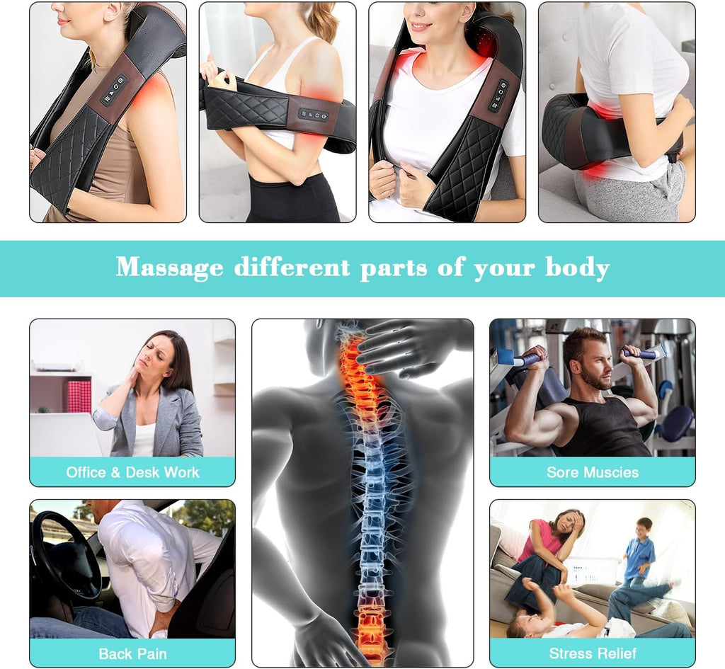 Shiatsu Neck Massager with Heat for Pain Relief