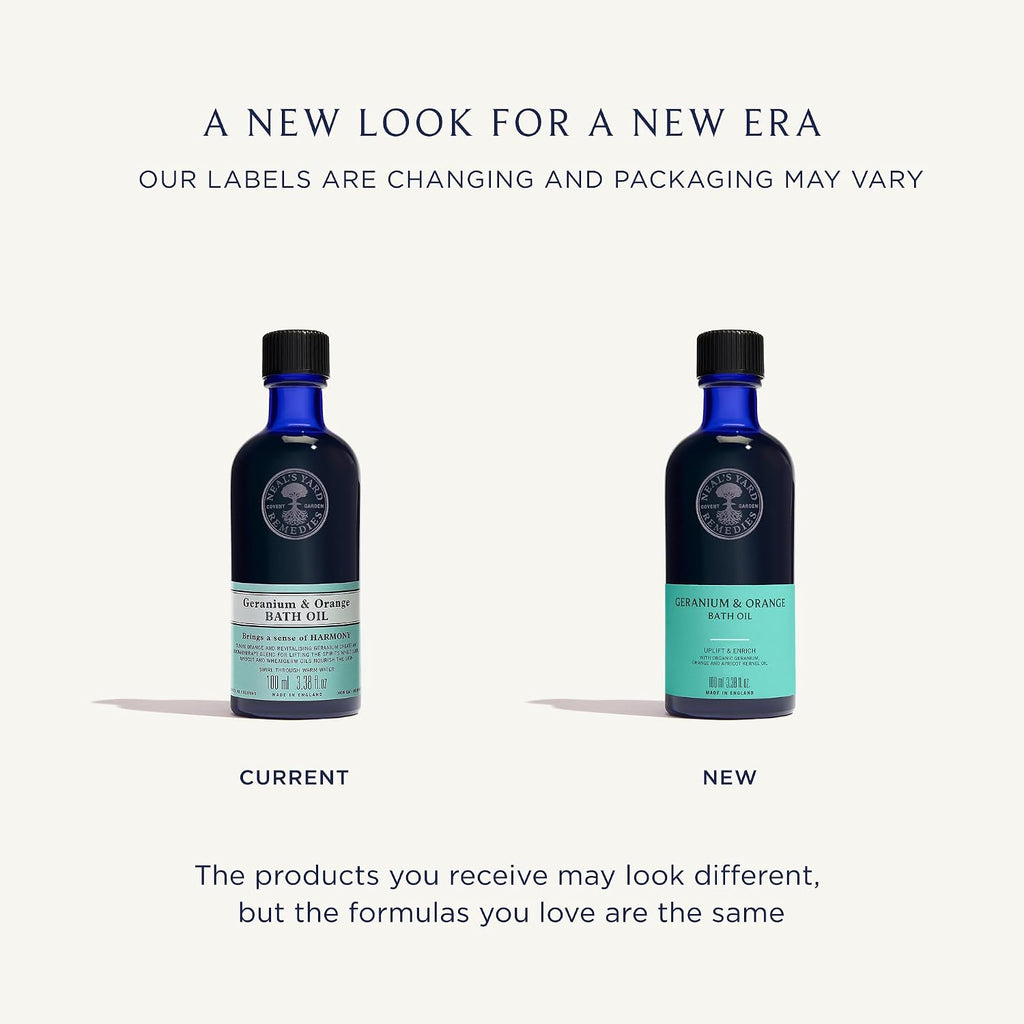 Geranium & Orange Bath Oil, Energise Body & Mind, Uplifting Scents, Bath Soak, Vegan & Cruelty-Free, 100Ml