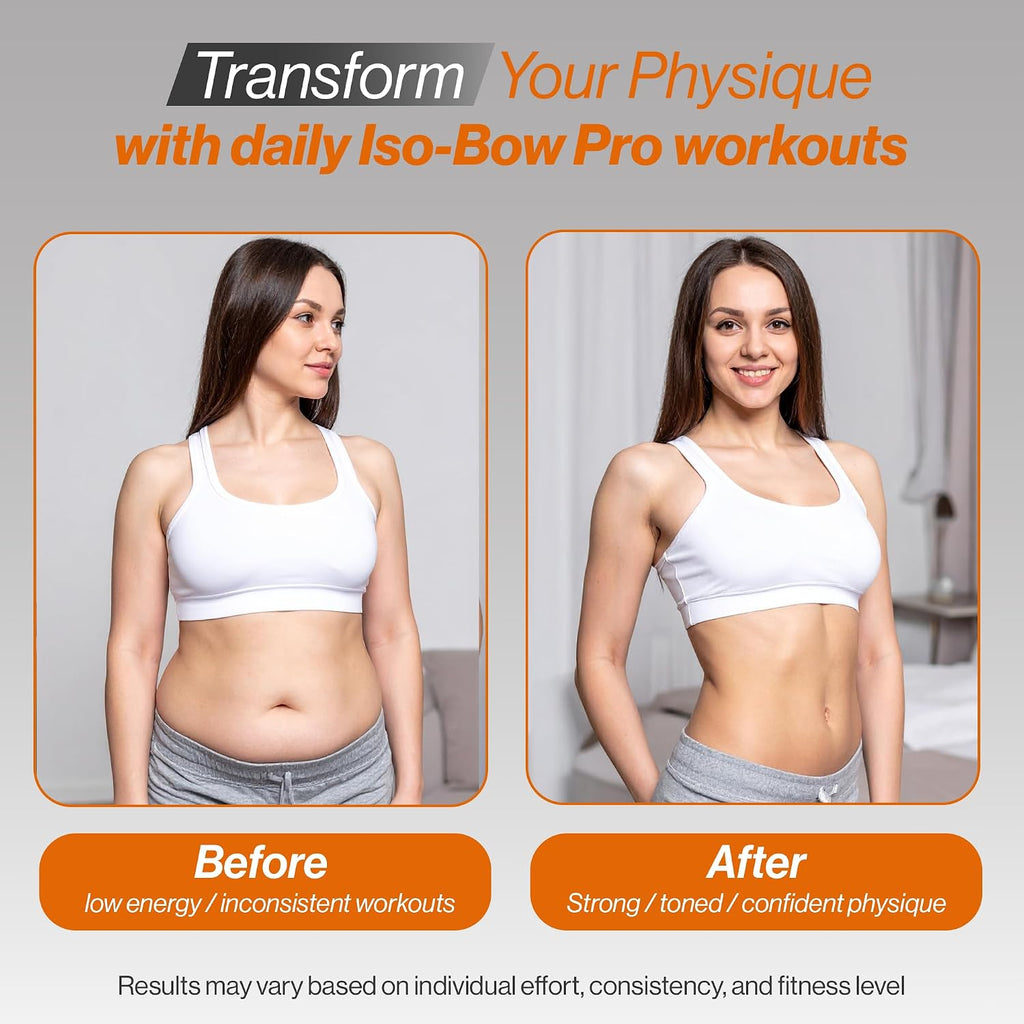 ISO BOW Pro Isometric Exercise Equipment & Workout Straps - Self Resistance Stretching Strap with Handles, Portable Workout Equipment for Yoga - Strength Training Equipment for Home Gym