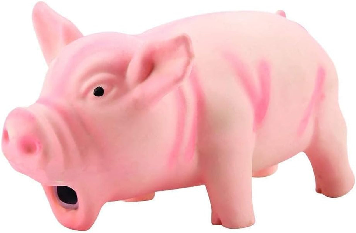 Latex Pig Soft Chew Dog Toy, Squeaky Pig Dog Toys, Pink Latex Puppy Toy Honking Pet Chew Grunting Toy Squeaky Dog Toys Latex Dog Toys Pet Chew Interactive Toys Dog Water Toys for Puppy Small Dog(Pink)