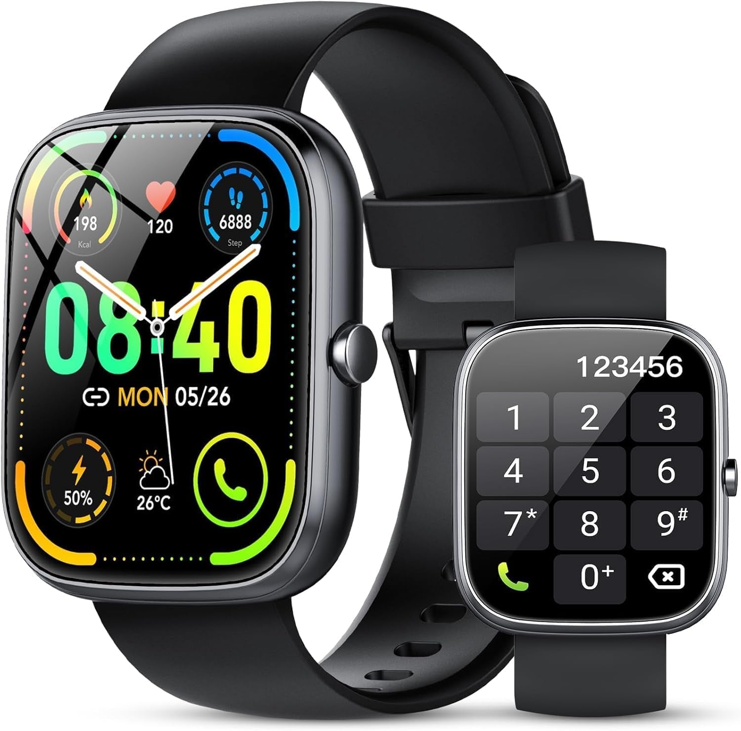 AI Voice Assistant Smart Watch for Men Women, Answer/Make Call,1.91''Hd Screen Fitness Watch with Heart Rate/Sleep Spo2 Monitor/Step Counter,115+ Sport Modes,Ip68 Waterproof Smartwatch for Android Ios
