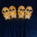 Halloween Floor Insertion Lamp Skeleton Head White Bone Garden Shape Lamp String Colorful Lamp Terror Lamp Strip