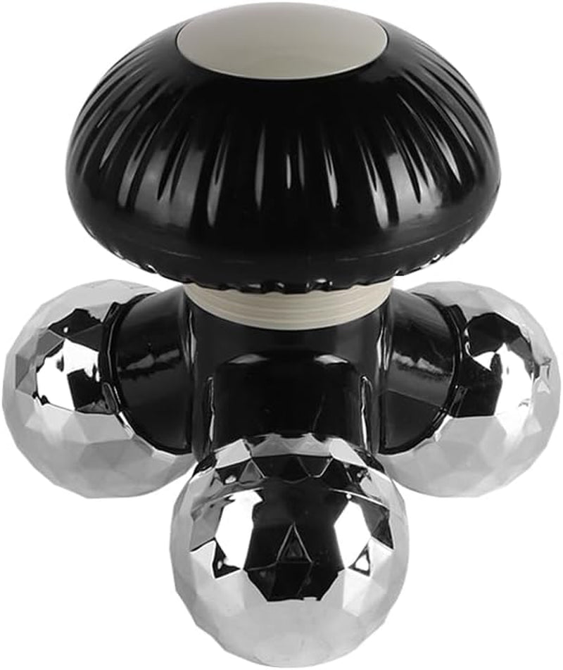 Mini Handheld Electric Vibration Deep Tissue Massager Portable Body Massager for Back Neck Shoulders and Hands Powered by USB or 3AAA Batteries (Black)