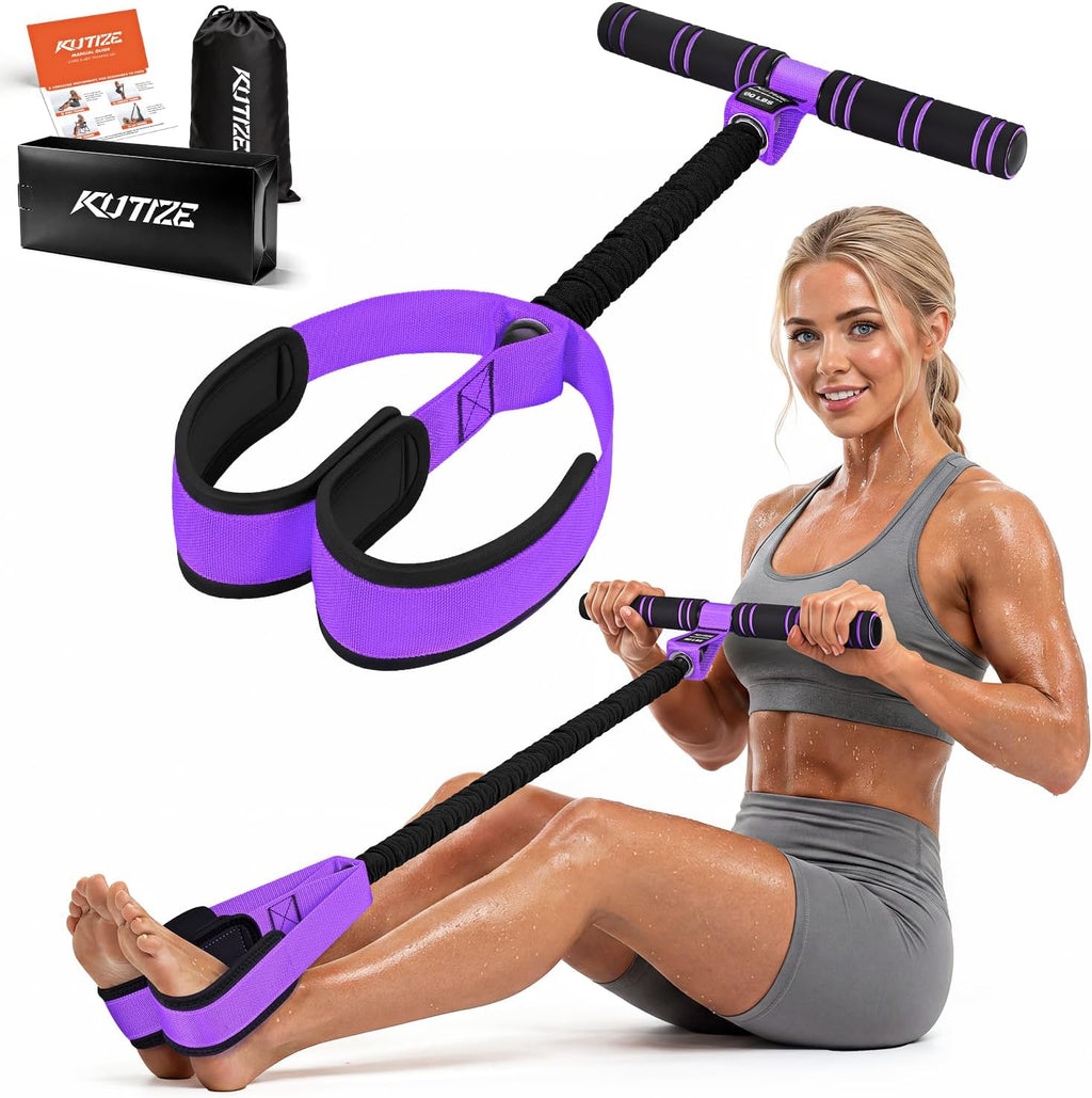 Multifunction Foot Pedal Resistance Band, Portable Leg & Arm Workout Equipment for Full Body Strength, Yoga, Pilates, Physical Therapy & Stretching, Core/Abs Ab Machine for Home Gym