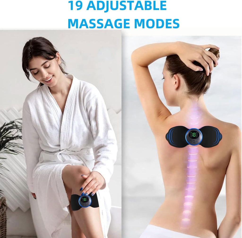 Wirelss TENS Machine for Pain Relief, Nerve Muscle Stimulator for Pain Management with 8 Modes,19 Levels, Mini Neck Massager,Rechargeable TENS Unit for Back,Neck,Shoulder,Knee,Body