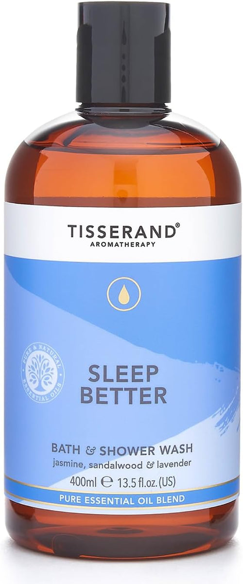 - Sleep Better - Bath & Shower Wash - Lavender, Jasmine & Sandalwood Essential Oils - 100% Natural Pure Essential Oils - 400Ml