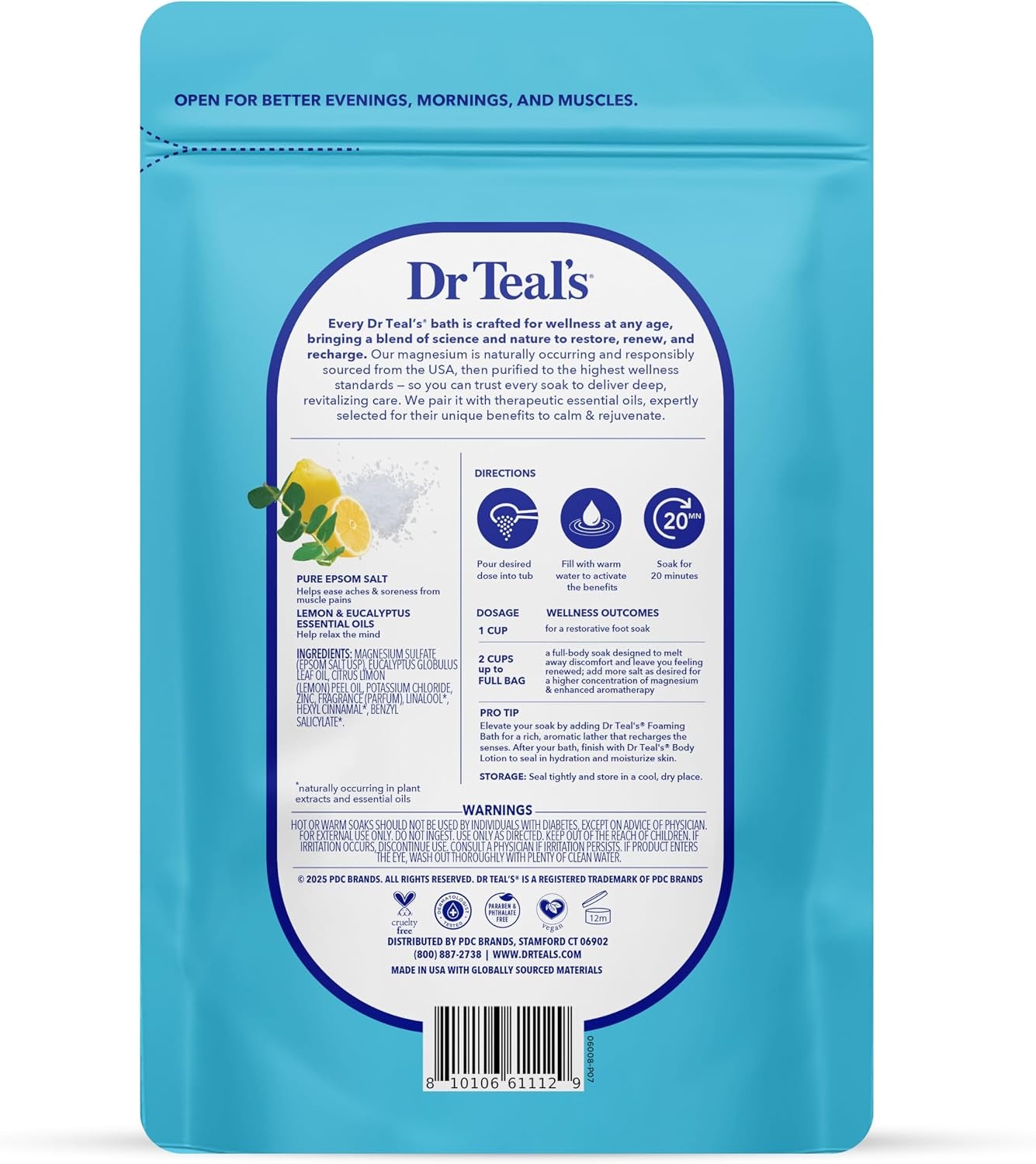 Dr Teals Restorative Minerals Epsom Salts 3Lb 1.36Kg