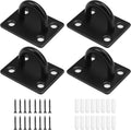 4 Pcs M6 Pad Eye Plate, Stainless Steel Suspension Ceiling Hook with Screws