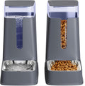 Automatic Cat and Dog Feeder Set, 2 Packs Stainless Steel Automatic Food and Water Dispenser, 3.8 L