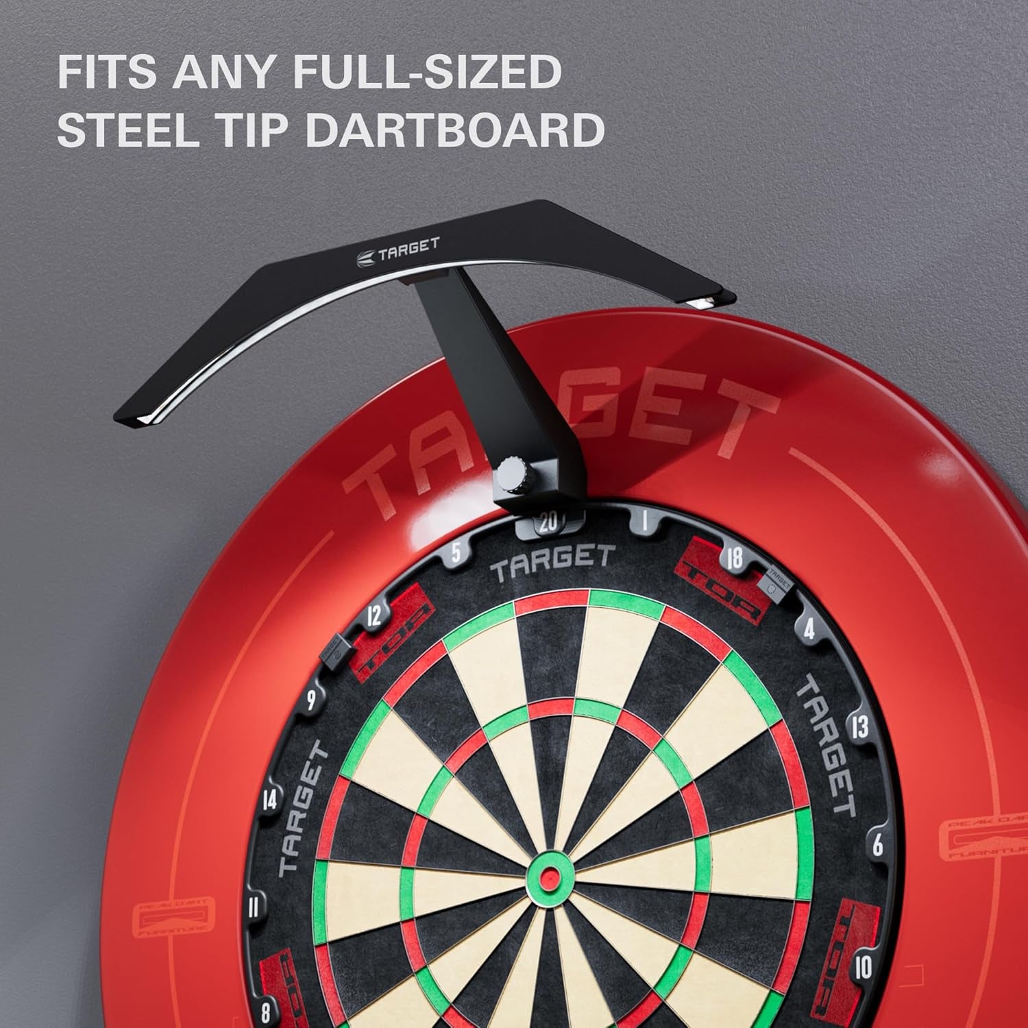 LED Dartboard Light - Bright Dart Board Lighting | Extra Long 3M Cable | Securely Fits All Dart Boards | Easy Assembly | Professional Darts Accessories