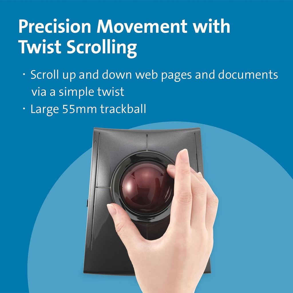 Slimblade Pro Bluetooth Wireless Rechargable Ergonomic Trackball