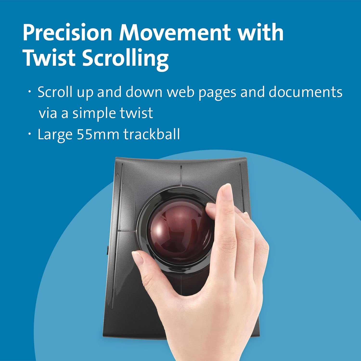Slimblade Pro Bluetooth Wireless Rechargable Ergonomic Trackball