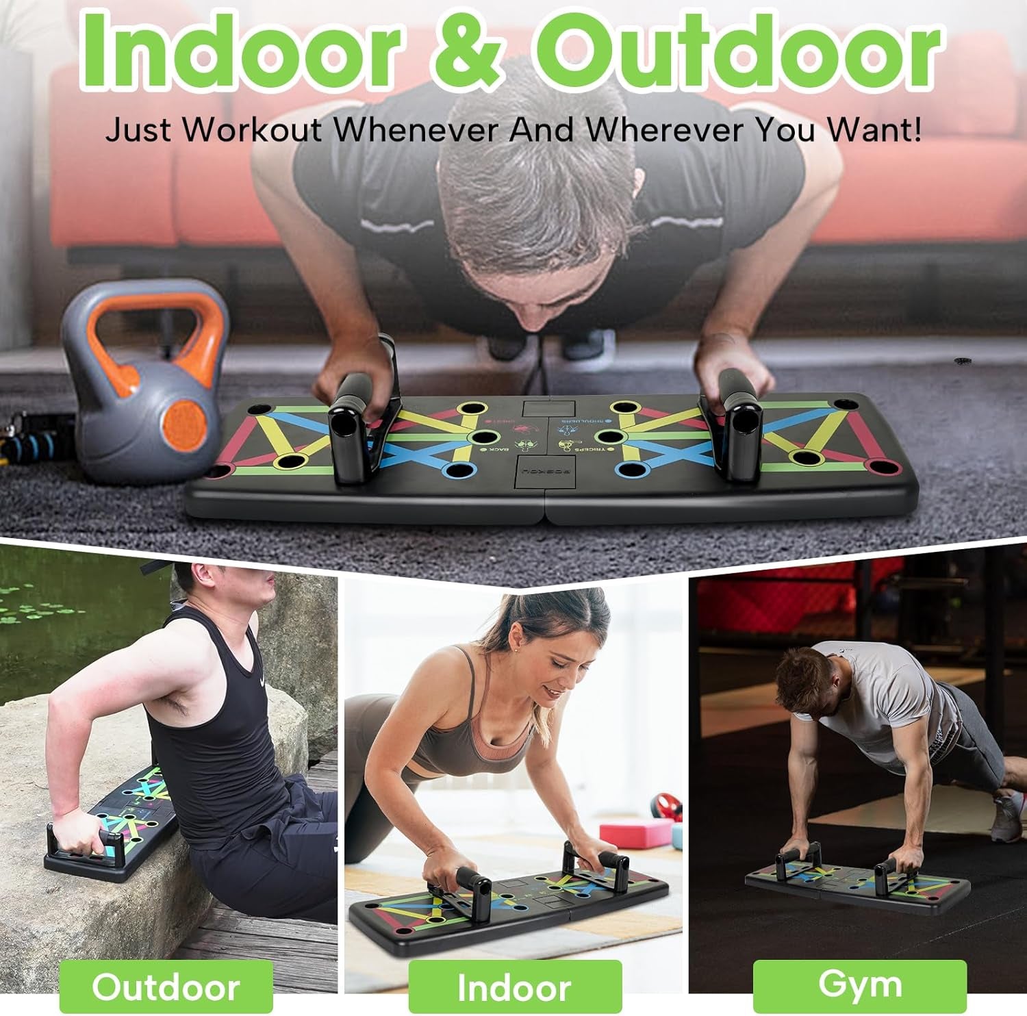Push up Board Home Exercise Press up Board Strength Training Workout Fitness Gym Equipment