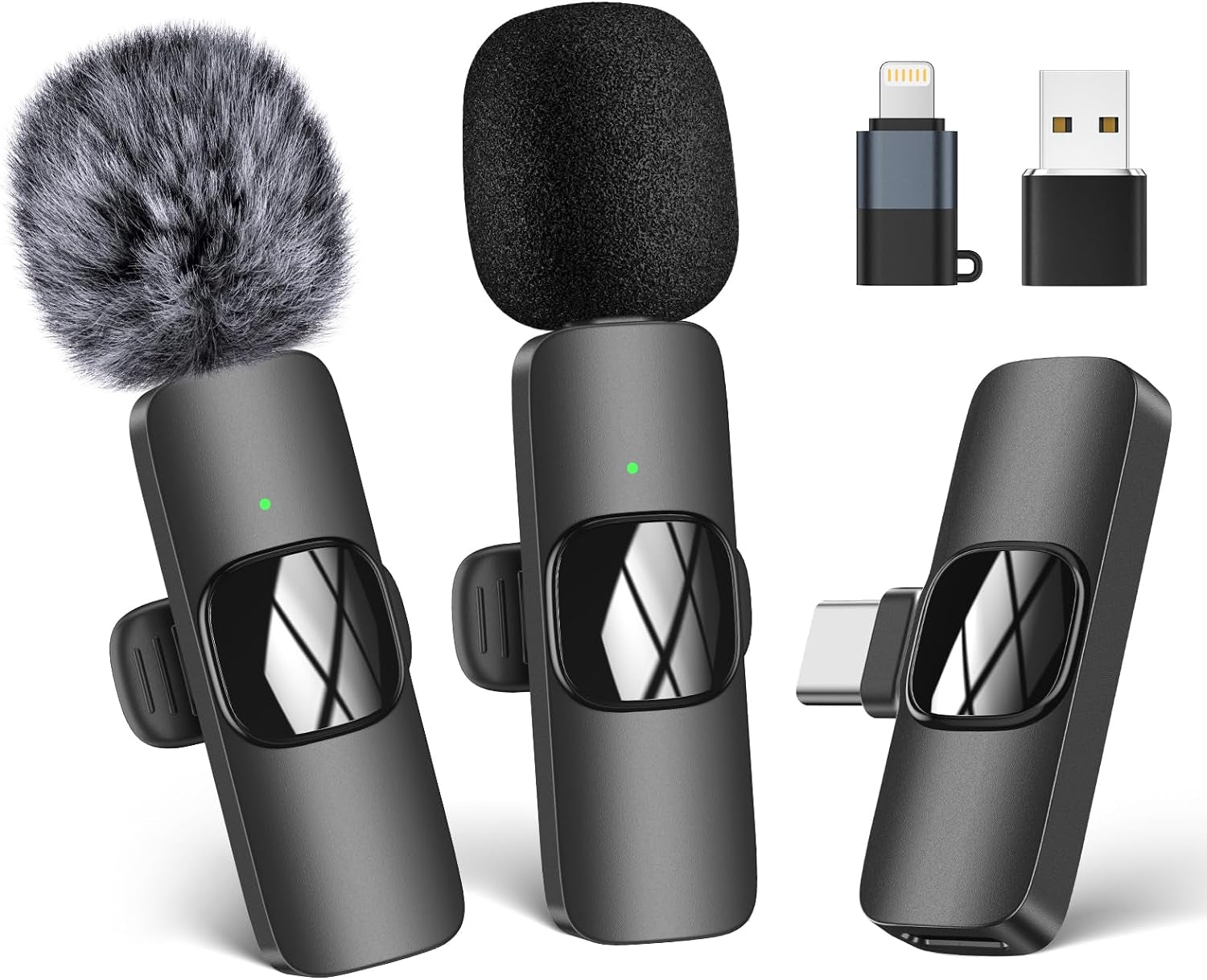 Wireless Lavalier Microphone for Iphone - Ipad, Android Phone,Computer, Mini Lapel Mic with Noise Reduction and Crystal Sound for Video Recording, Vlogging, Tiktok, Youtube