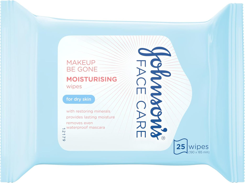 Johnson'S Face Care Makeup Moisturising Wipes with Coconut Water, Pack of 25 Wipes, Packaging May Vary