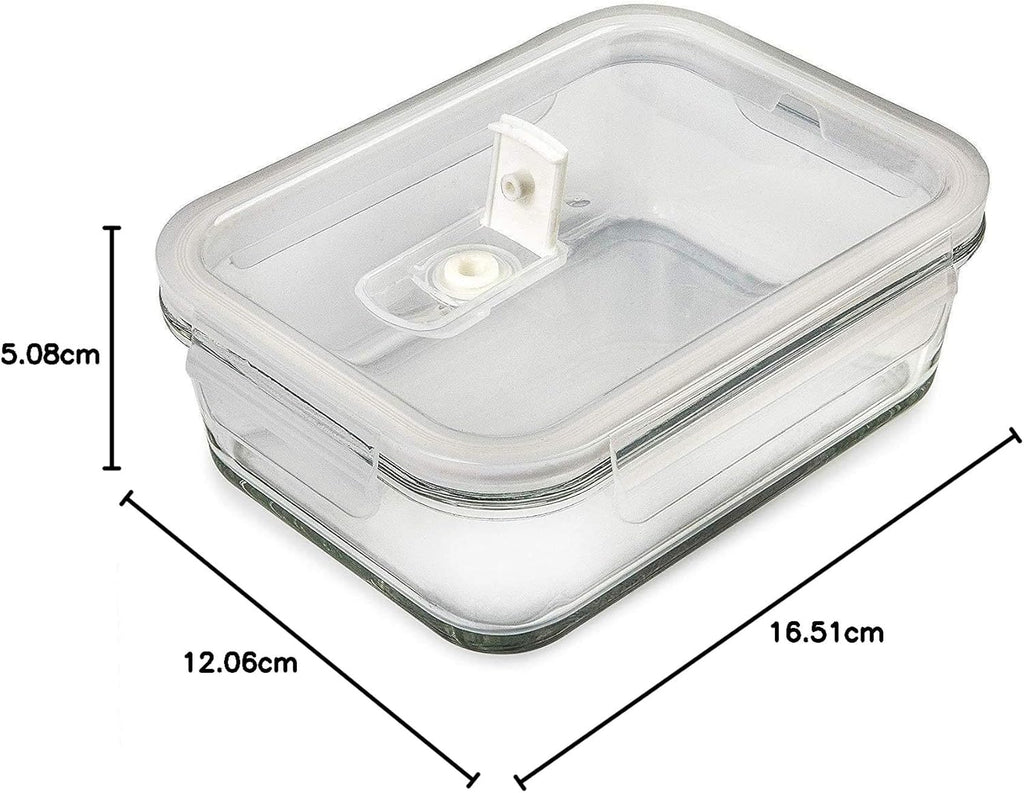 5 Pack 30Oz Glass Containers with Lids - 1 Compartment