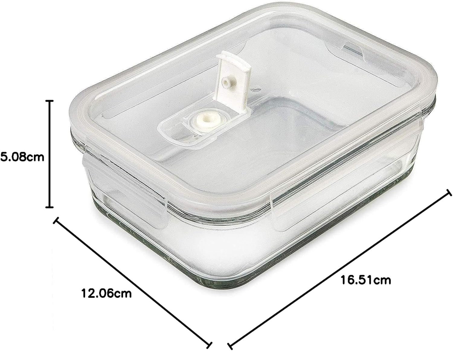 5 Pack 30Oz Glass Containers with Lids - 1 Compartment