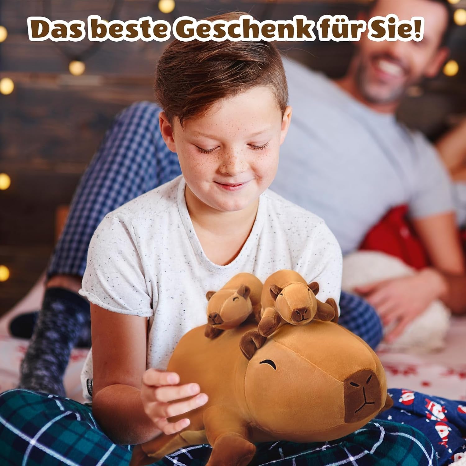 Capybara Plush Toy, Capybara with 4 Babies Inside, Soft Plush Toys