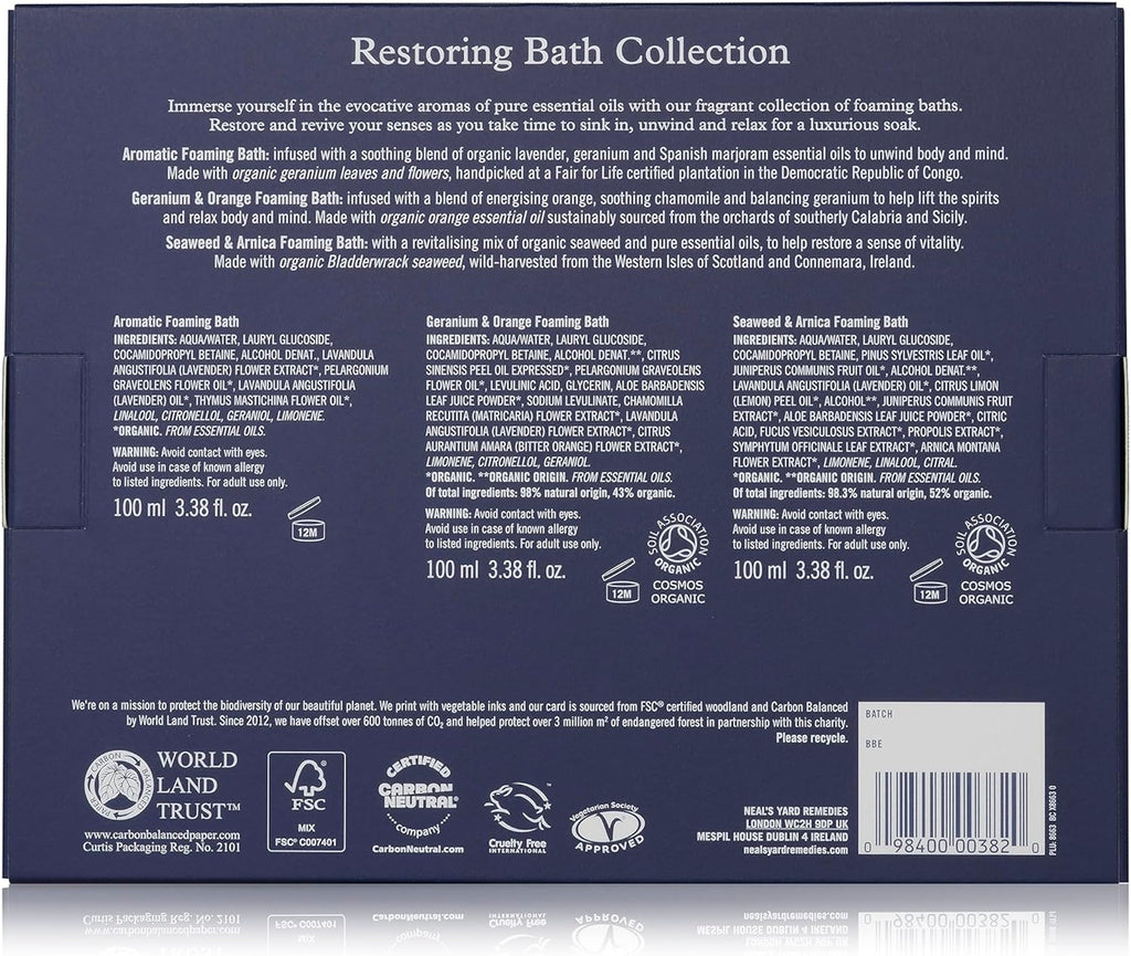 Neal'S Yard Remedies Restoring Bath Scents Collection, Pack of 3