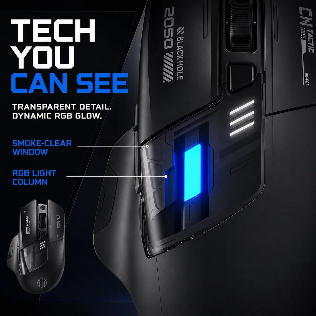 A9 V2 Explorer Wireless Gaming Mouse, 12800 DPI Silent Mouse