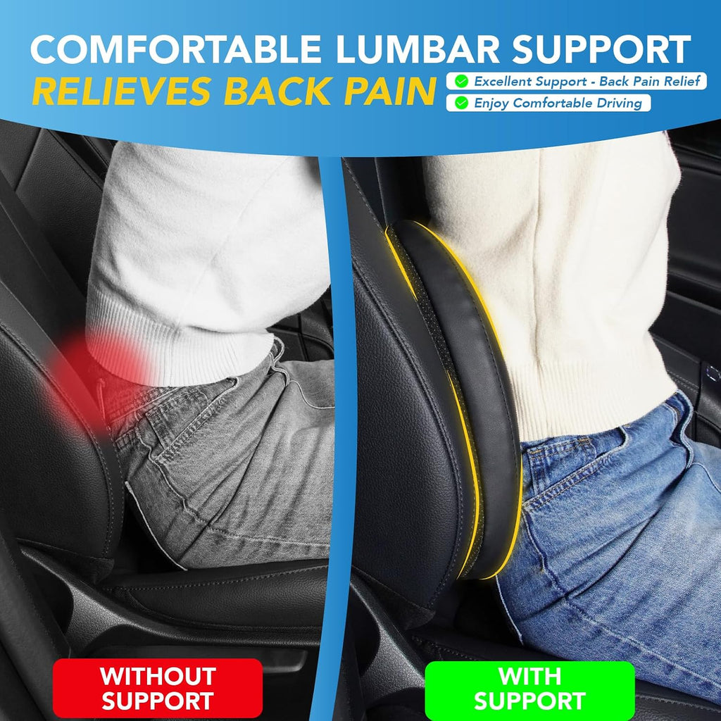 Lumbar Support Pillow for Car, Car Seat Back Support for Driving