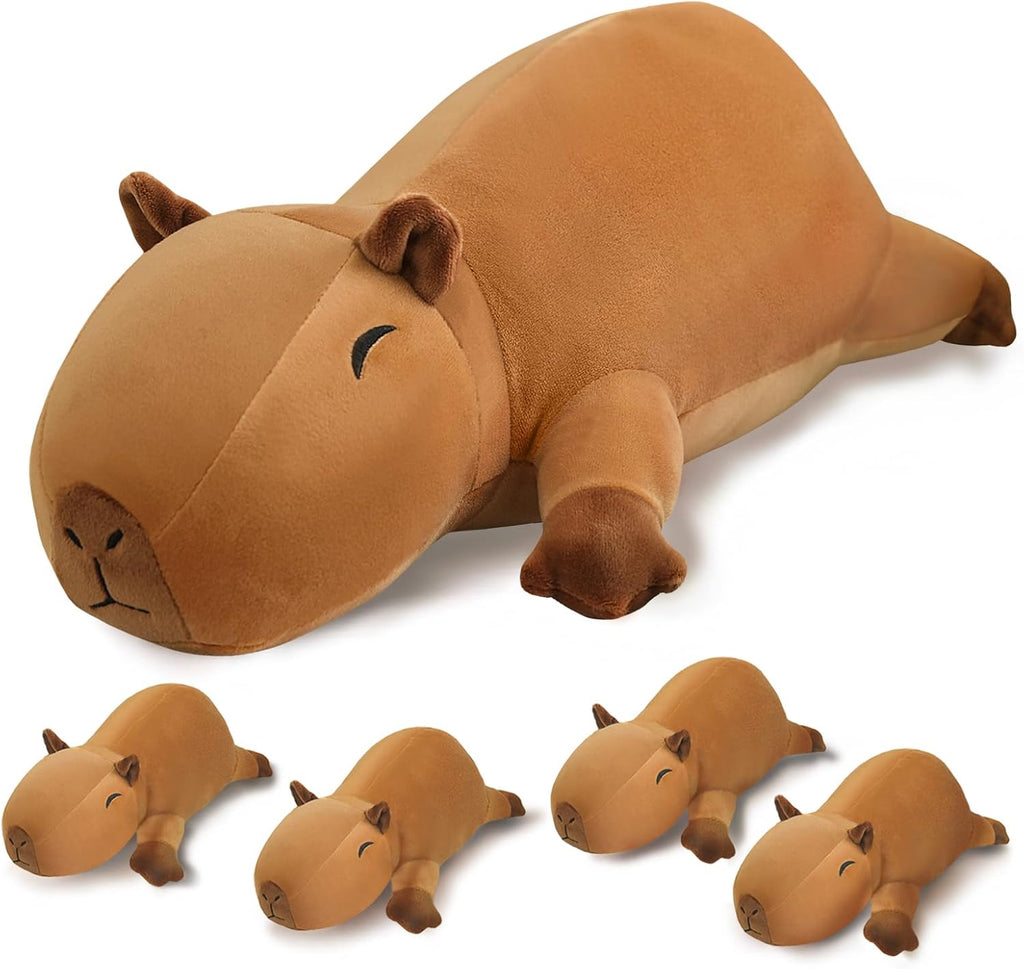 Capybara Plush Toy, Capybara with 4 Babies Inside, Soft Plush Toys