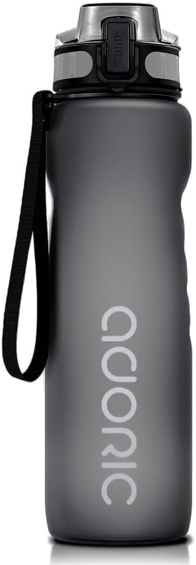 Sports Water Bottle 1L, BPA Free Tritan Leak Proof Gym Bottle, Grey