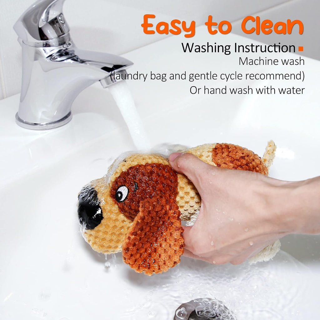 Dog Toys for Aggressive Chewers-Dog Toys for Large Dogs, Big Dog Chew Toys and Large Breeds, Tough Durable Indestructible Dog Toys, Squeaky (Brown) (Brown)