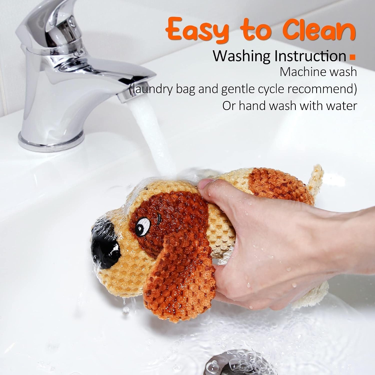 Dog Toys for Aggressive Chewers-Dog Toys for Large Dogs, Big Dog Chew Toys and Large Breeds, Tough Durable Indestructible Dog Toys, Squeaky (Brown) (Brown)