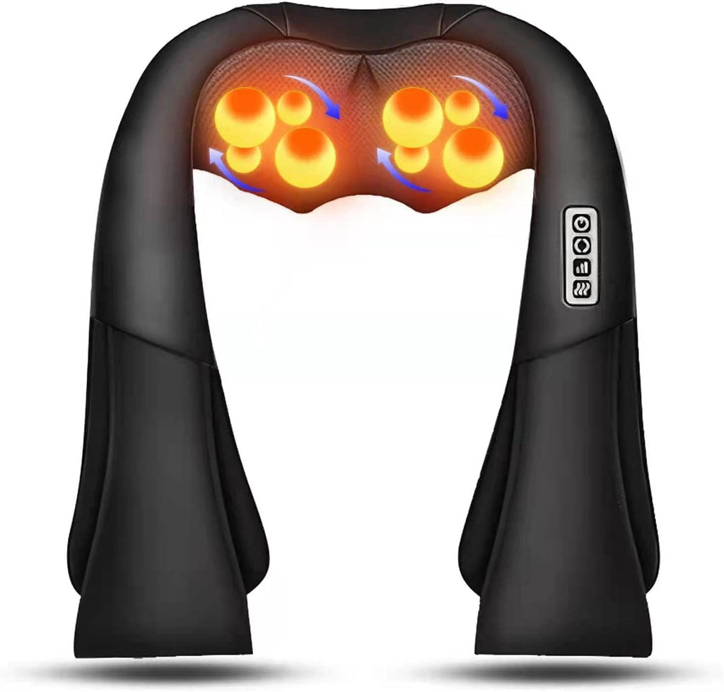 Neck Massager with Heat, Shiatsu Back Massager Deep Tissue Kneading Neck and Shoulder Massage, Shoulder Massager Electric Massage Fathers Day Gift Ideas from Daughter Son(Not Cordless)