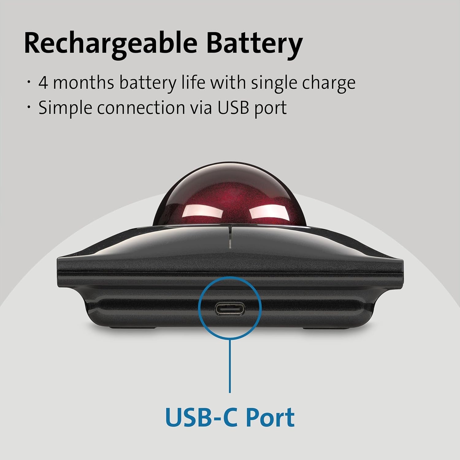 Slimblade Pro Bluetooth Wireless Rechargable Ergonomic Trackball